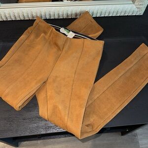 Anthro Suede-Like Pants